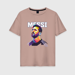 Женская футболка хлопок Oversize Messi Barca