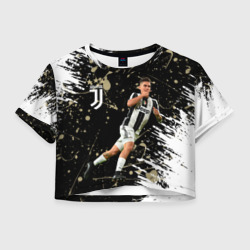 Женская футболка Crop-top 3D Juventus: Пауло Дибала