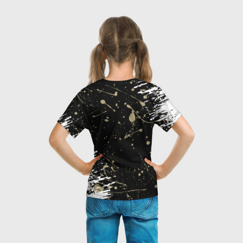 Детская футболка 3D с принтом Juventus: Пауло Дибала, вид сзади #2