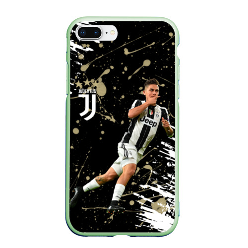 Чехол для iPhone 7Plus/8 Plus матовый Juventus: Пауло Дибала, цвет салатовый