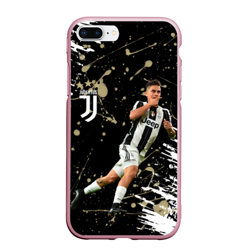 Чехол для iPhone 7Plus/8 Plus матовый Juventus: Пауло Дибала, цвет розовый