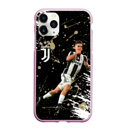 Чехол для iPhone 11 Pro Max матовый Juventus: Пауло Дибала, цвет розовый