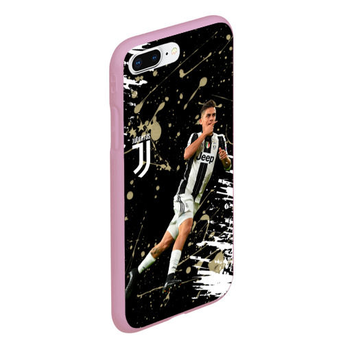 Чехол для iPhone 7Plus/8 Plus матовый Juventus: Пауло Дибала, цвет розовый - фото 3