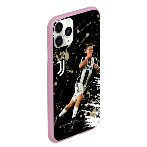 Чехол для iPhone 11 Pro Max матовый Juventus: Пауло Дибала, цвет розовый - фото 3