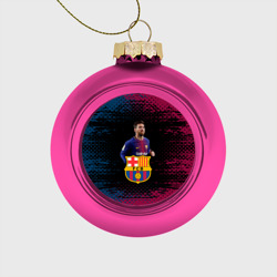 Стеклянный ёлочный шар Barcelona: Лионель Месси