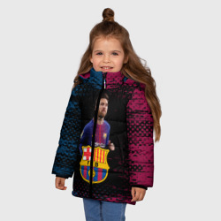 Зимняя куртка для девочек 3D Barcelona: Лионель Месси - фото 2