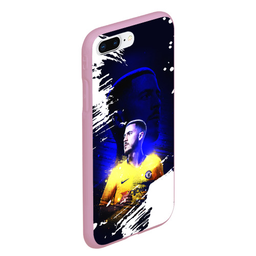 Чехол для iPhone 7Plus/8 Plus матовый Эден Азар Eden Hazard, цвет розовый - фото 3