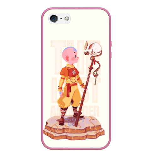 Чехол для iPhone 5/5S матовый The Last airbender, цвет малиновый