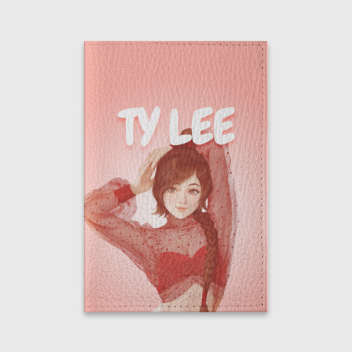 Обложка для паспорта матовая кожа Ty Lee Avatar, цвет бирюзовый