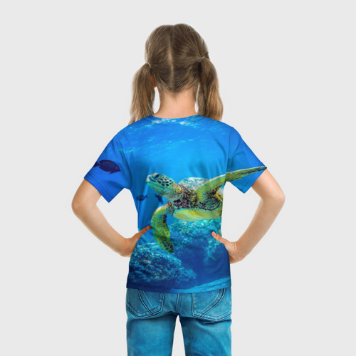 Детская футболка 3D Морская черепаха, цвет 3D печать - фото 6