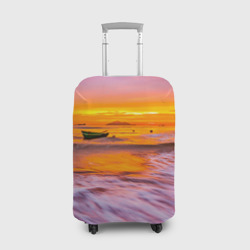 Чехол для чемодана 3D Закат на пляже