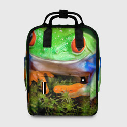 Женский рюкзак 3D Тропическая лягушка