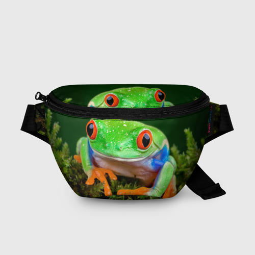 Поясная сумка 3D Тропическая лягушка