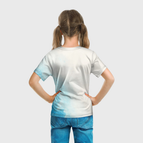 Детская футболка 3D с принтом Fish, вид сзади #2