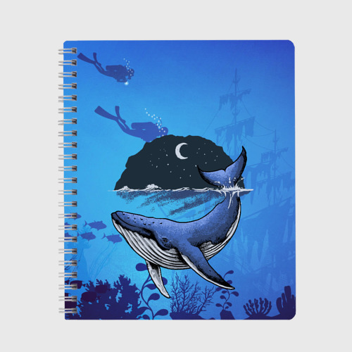 Тетрадь Синий кит, цвет точка