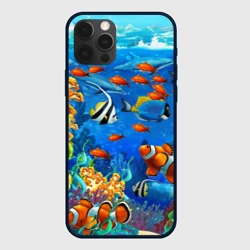Чехол для iPhone 12 Pro Коралловые морские рыбки 