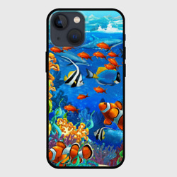 Коралловые морские рыбки  – Чехол для iPhone 13 mini с принтом купить