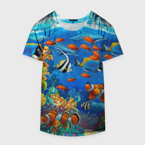 Накидка на куртку 3D Коралловые рыбки, цвет 3D печать - фото 4