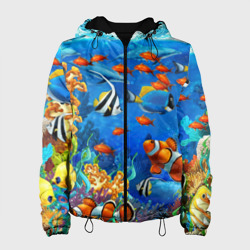 Женская куртка 3D Коралловые рыбки
