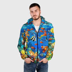 Мужская ветровка 3D Коралловые морские рыбки  - фото 2