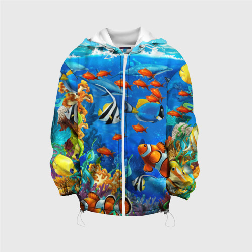 Детская куртка 3D Коралловые рыбки