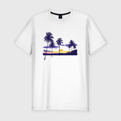 Мужская футболка хлопок Slim Пальмы