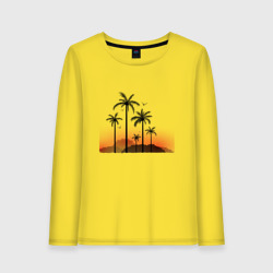 Женский лонгслив хлопок Palm tree