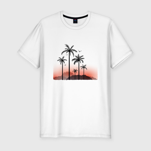 Мужская футболка хлопок Slim Palm tree