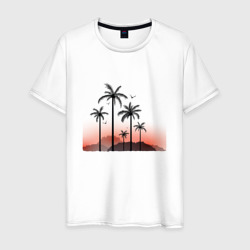 Мужская футболка хлопок Palm tree