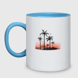 Кружка двухцветная Palm tree