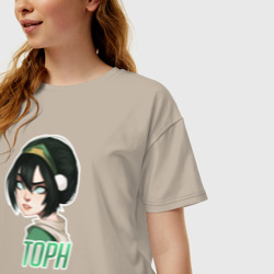 Женская футболка хлопок Oversize Toph Beifong - фото 2