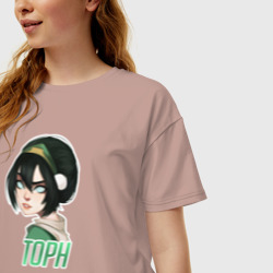 Женская футболка хлопок Oversize Toph Beifong - фото 2