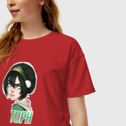 Женская футболка хлопок Oversize Toph Beifong - фото 2