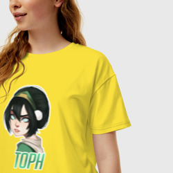 Женская футболка хлопок Oversize Toph Beifong - фото 2