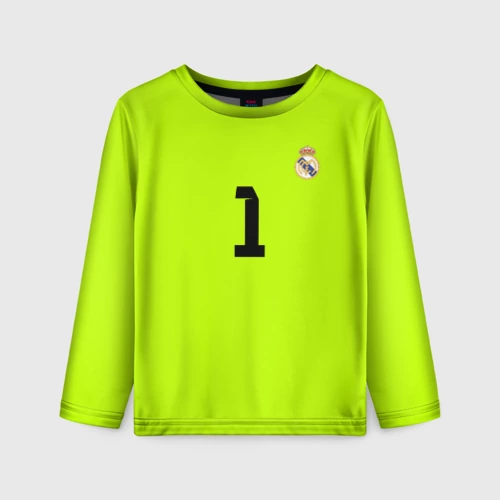 Детский лонгслив 3D с принтом Iker Casillas, вид спереди #2