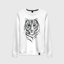 Женский свитшот хлопок Белый тигр