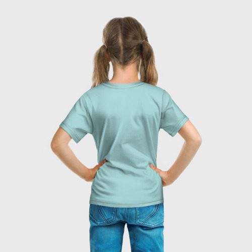 Детская футболка 3D с принтом Море, вид сзади #2