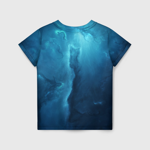 Детская футболка 3D с принтом ЗВЕЗДНЫЙ КИТ | STAR WHALE (Z), вид сзади #1