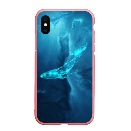 Чехол для iPhone XS Max матовый Звездный кит star whale, цвет баблгам