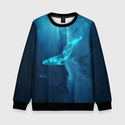 Детский свитшот 3D Звездный кит star whale