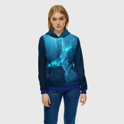 Женская толстовка 3D Звездный кит star whale - фото 2