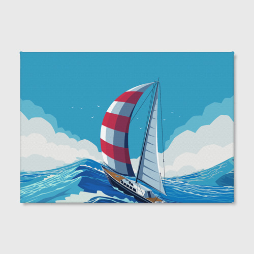 Холст прямоугольный Парусник В море sailboat, цвет 3D печать - фото 2