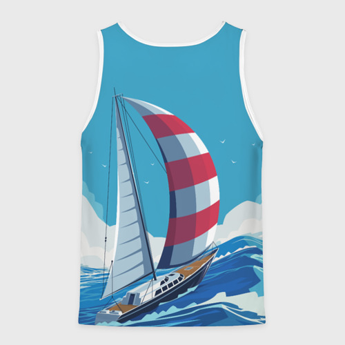 Мужская майка 3D Парусник В море sailboat, цвет 3D печать - фото 2