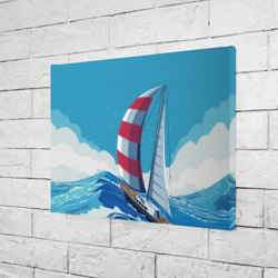 Холст прямоугольный Парусник В море sailboat - фото 2
