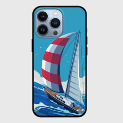 Чехол для iPhone 13 Pro Парусник В море sailboat