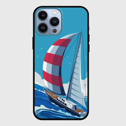 Чехол для iPhone 13 Pro Max Парусник В море sailboat