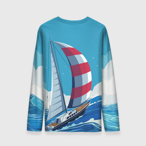 Мужской лонгслив 3D Парусник В море sailboat, цвет 3D печать - фото 2