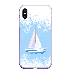 Чехол для iPhone XS Max матовый Одинокипарусник sailboat