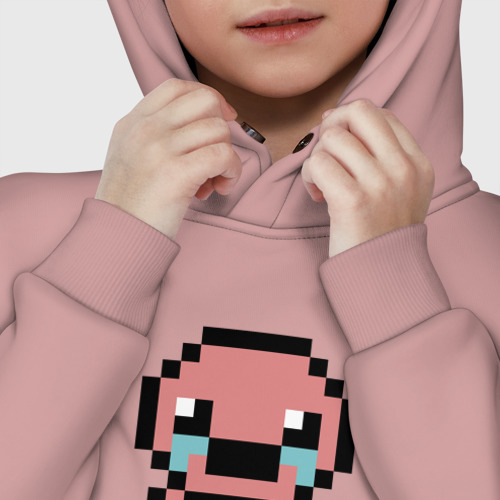 Детское худи Oversize хлопок Pixel Isaac, цвет пыльно-розовый - фото 7