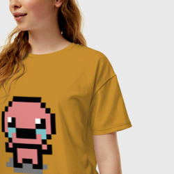 Женская футболка хлопок Oversize Pixel Isaac - фото 2